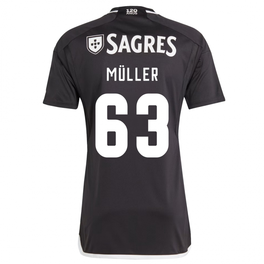 Niño Camiseta José Müller #63 Negro 2ª Equipación 2023/24 La Camisa México