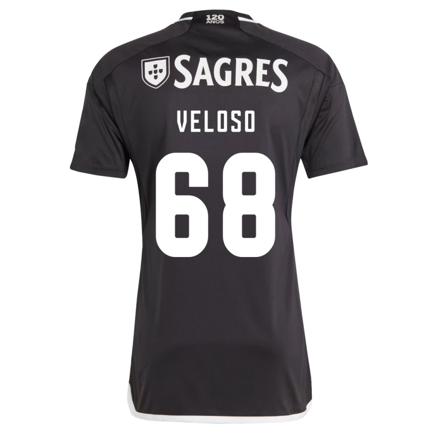 Niño Camiseta João Veloso #68 Negro 2ª Equipación 2023/24 La Camisa México