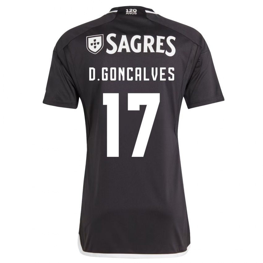 Niño Camiseta Diogo Goncalves #17 Negro 2ª Equipación 2023/24 La Camisa México