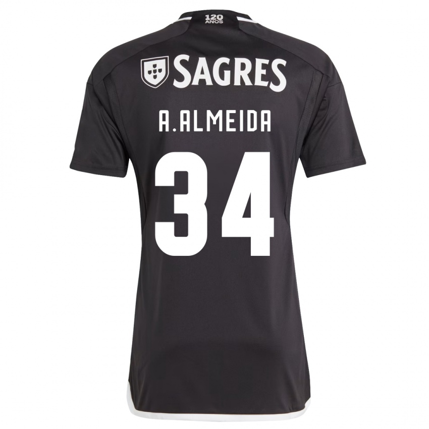 Niño Camiseta Andre Almeida #34 Negro 2ª Equipación 2023/24 La Camisa México