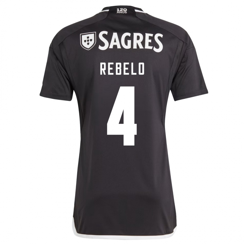 Niño Camiseta Silvia Rebelo #4 Negro 2ª Equipación 2023/24 La Camisa México