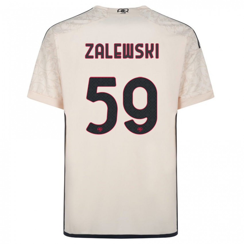 Niño Camiseta Nicola Zalewski #59 Blanquecino 2ª Equipación 2023/24 La Camisa México