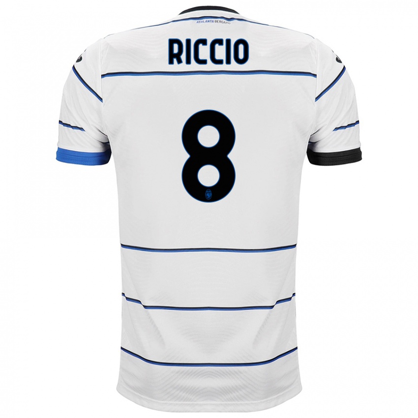 Niño Camiseta Lorenzo Riccio #8 Blanco 2ª Equipación 2023/24 La Camisa México