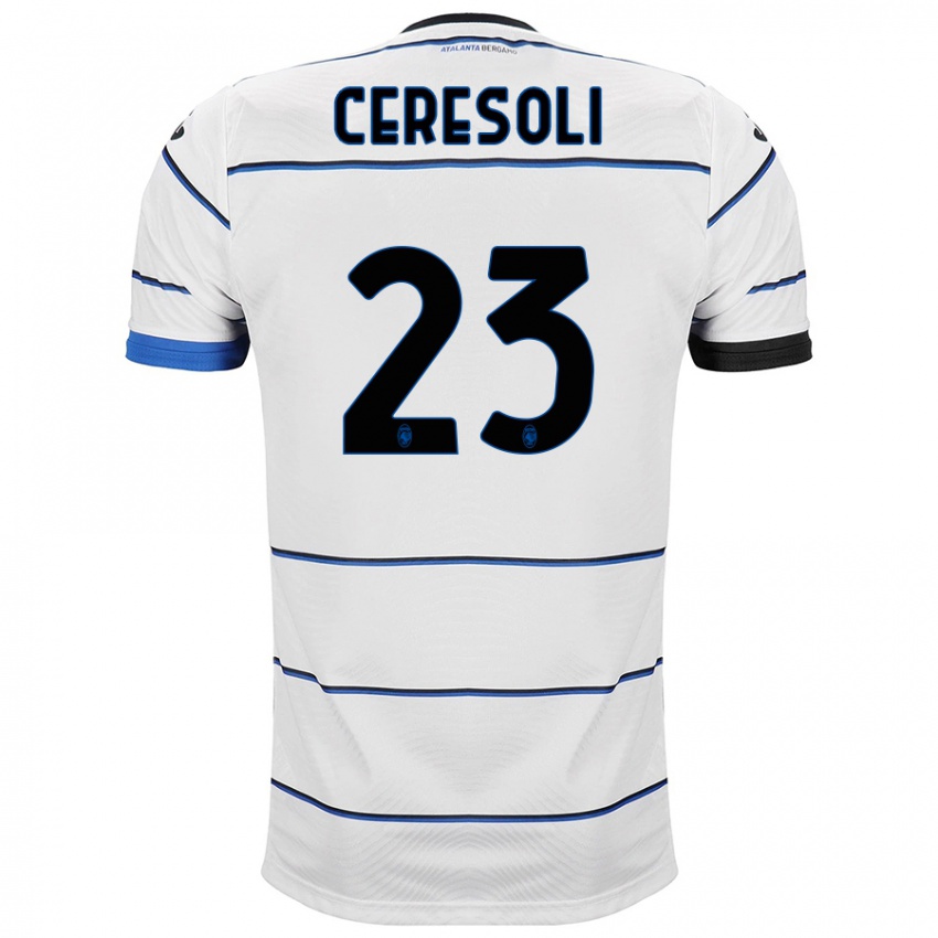 Niño Camiseta Andrea Ceresoli #23 Blanco 2ª Equipación 2023/24 La Camisa México