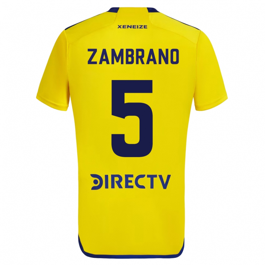 Niño Camiseta Carlos Zambrano #5 Amarillo 2ª Equipación 2023/24 La Camisa México