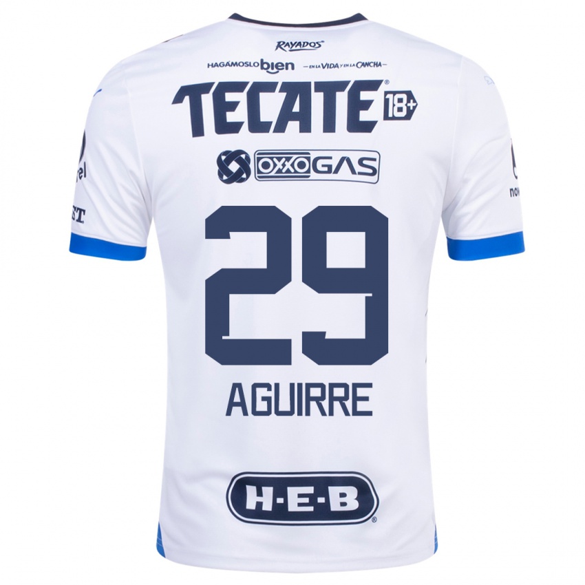 Niño Camiseta Rodrigo Aguirre #29 Blanco 2ª Equipación 2023/24 La Camisa México