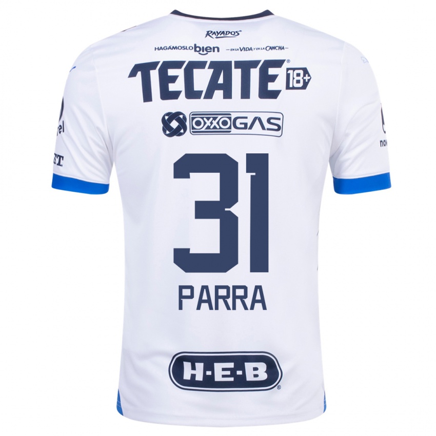 Niño Camiseta Daniel Parra #31 Blanco 2ª Equipación 2023/24 La Camisa México