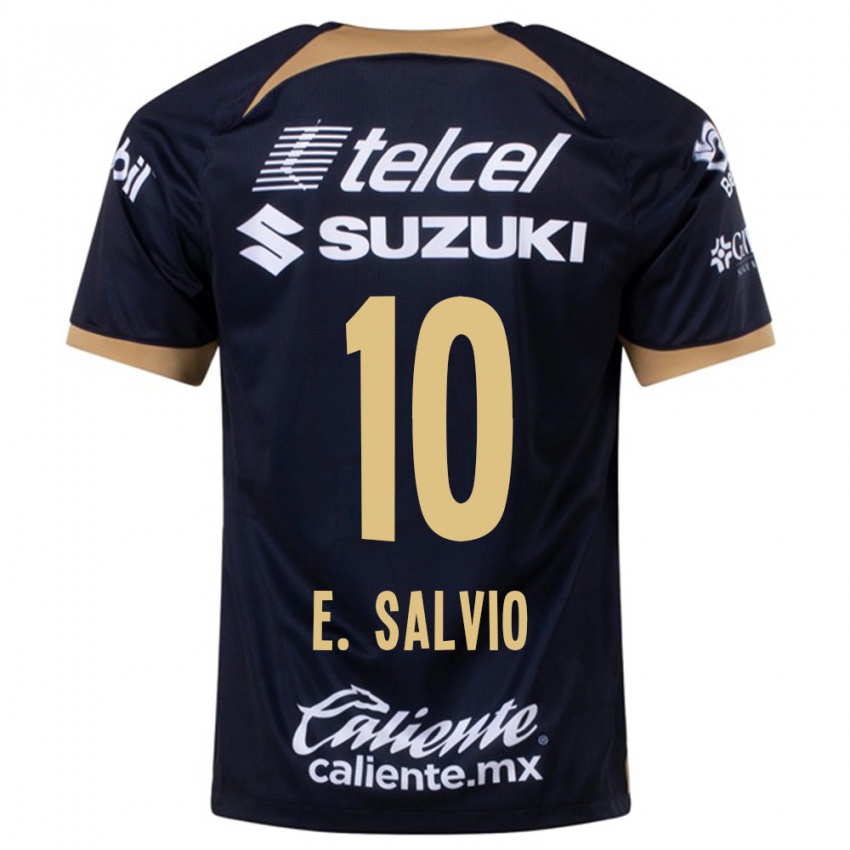 Niño Camiseta Eduardo Salvio #10 Azul Oscuro 2ª Equipación 2023/24 La Camisa México