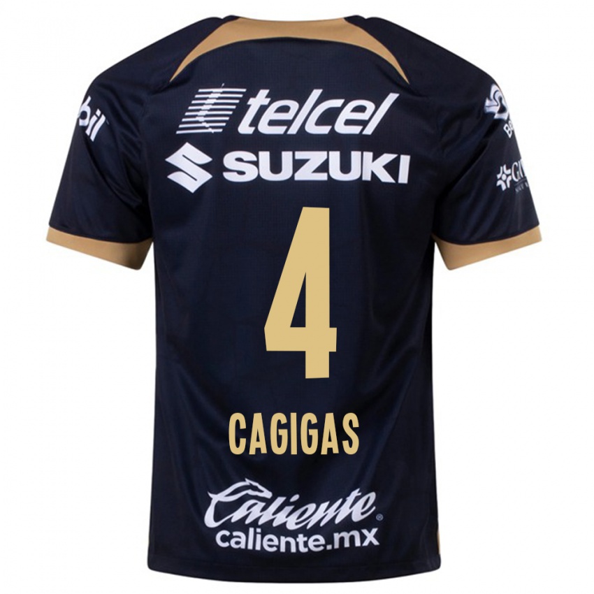 Niño Camiseta Deneva Cagigas #4 Azul Oscuro 2ª Equipación 2023/24 La Camisa México