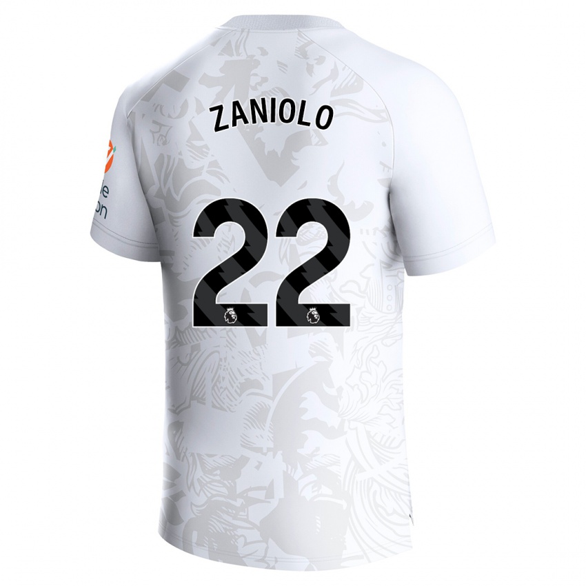 Hombre Camiseta Nicolo Zaniolo #22 Blanco 2ª Equipación 2023/24 La Camisa México