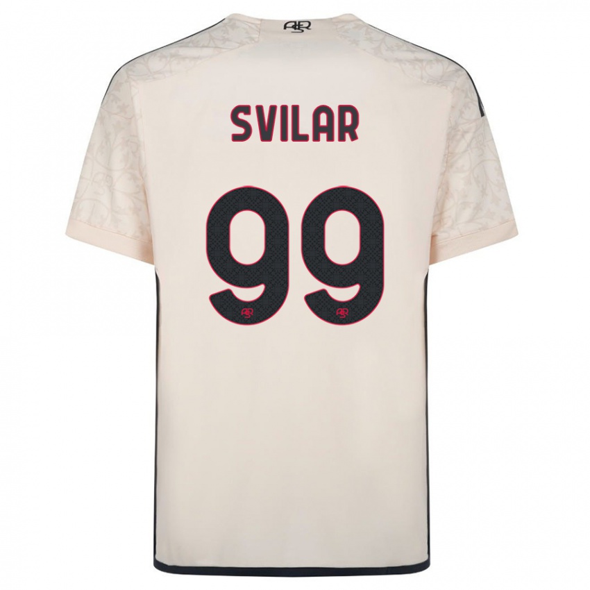 Hombre Camiseta Mile Svilar #99 Blanquecino 2ª Equipación 2023/24 La Camisa México