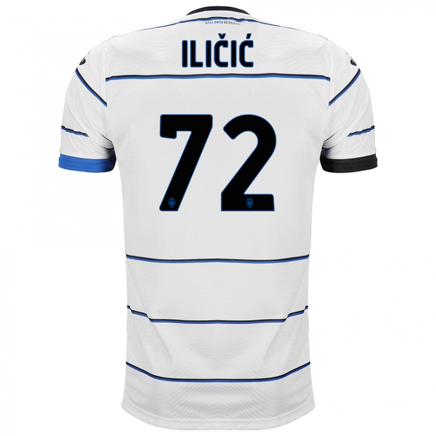 Hombre Camiseta Josip Ilicic #72 Blanco 2ª Equipación 2023/24 La Camisa México