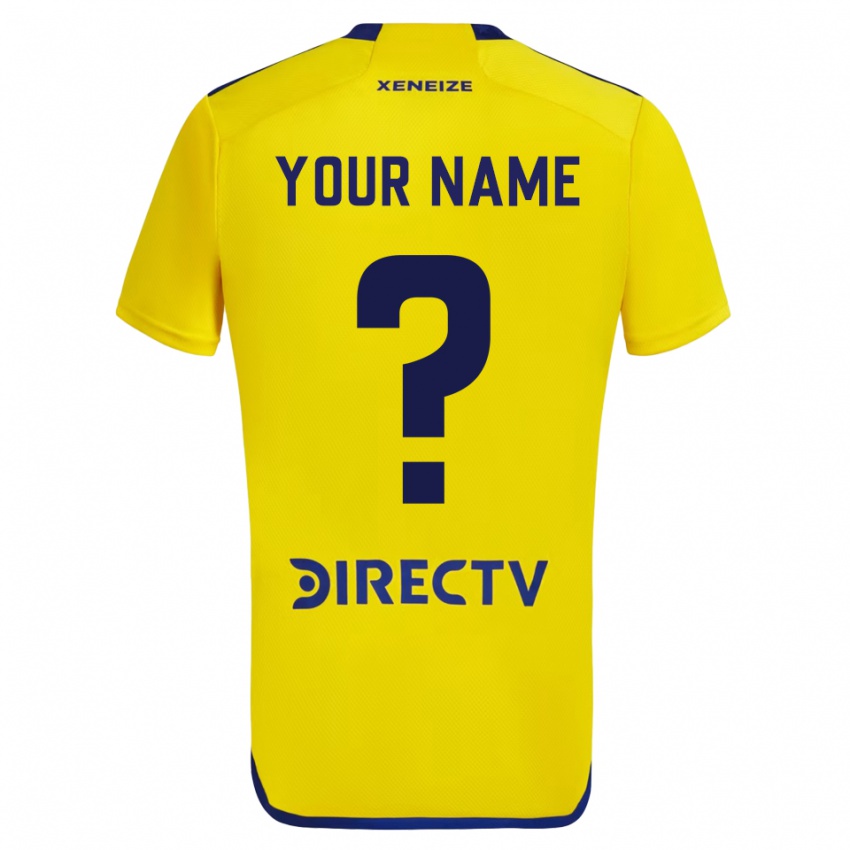 Hombre Camiseta Su Nombre #0 Amarillo 2ª Equipación 2023/24 La Camisa México