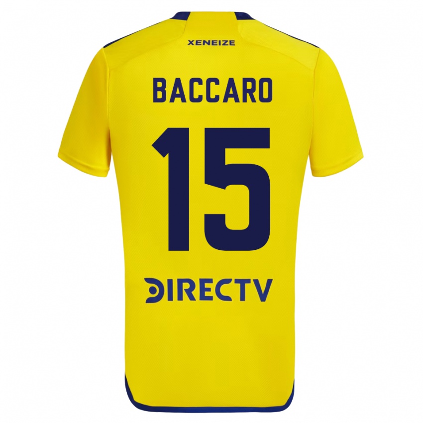 Hombre Camiseta Camila Baccaro #15 Amarillo 2ª Equipación 2023/24 La Camisa México