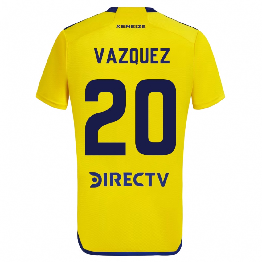 Hombre Camiseta Constanza Vazquez #20 Amarillo 2ª Equipación 2023/24 La Camisa México