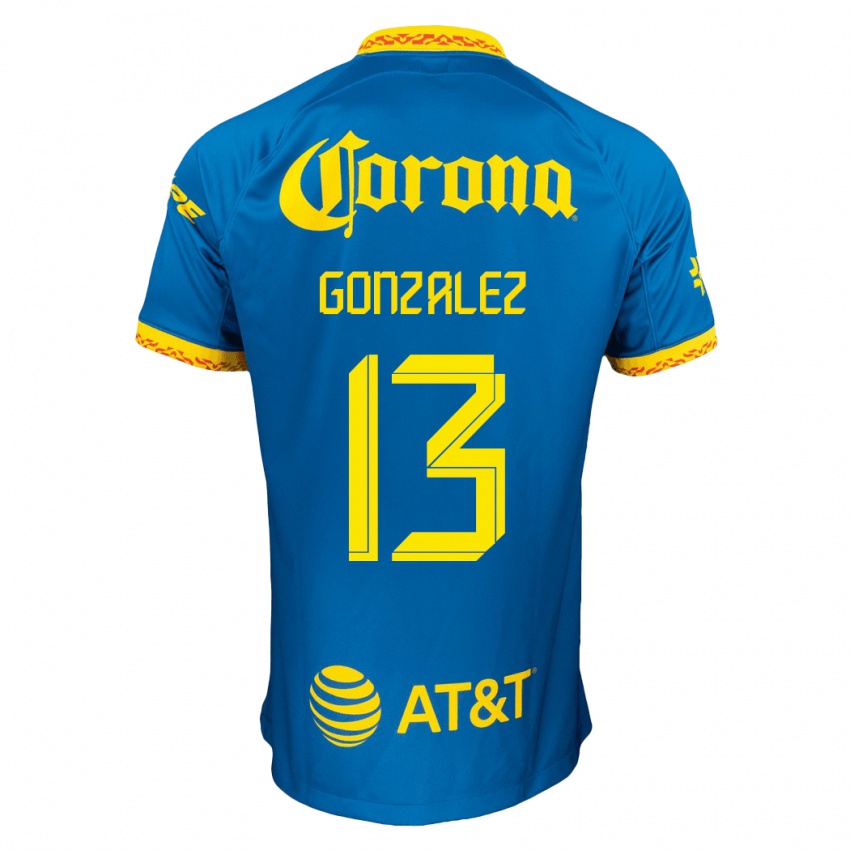 Hombre Camiseta Eva Gonzalez #13 Azul 2ª Equipación 2023/24 La Camisa México