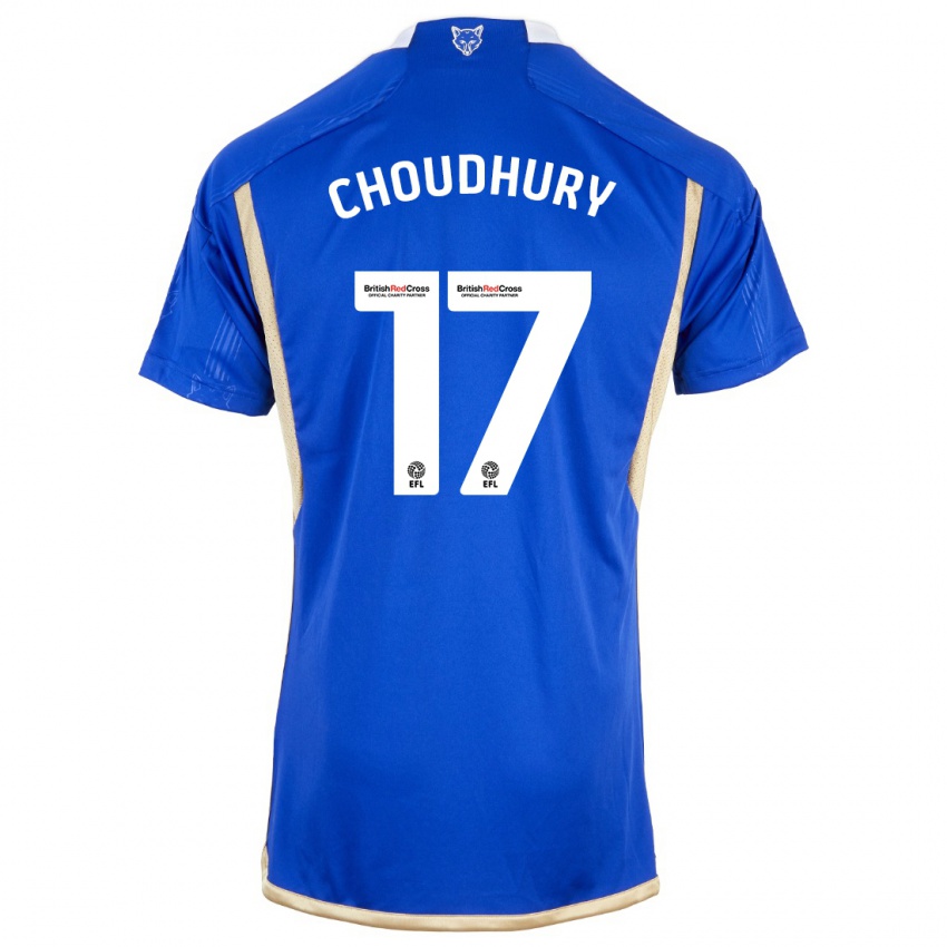 Mujer Camiseta Hamza Choudhury #17 Azul Real 1ª Equipación 2023/24 La Camisa México
