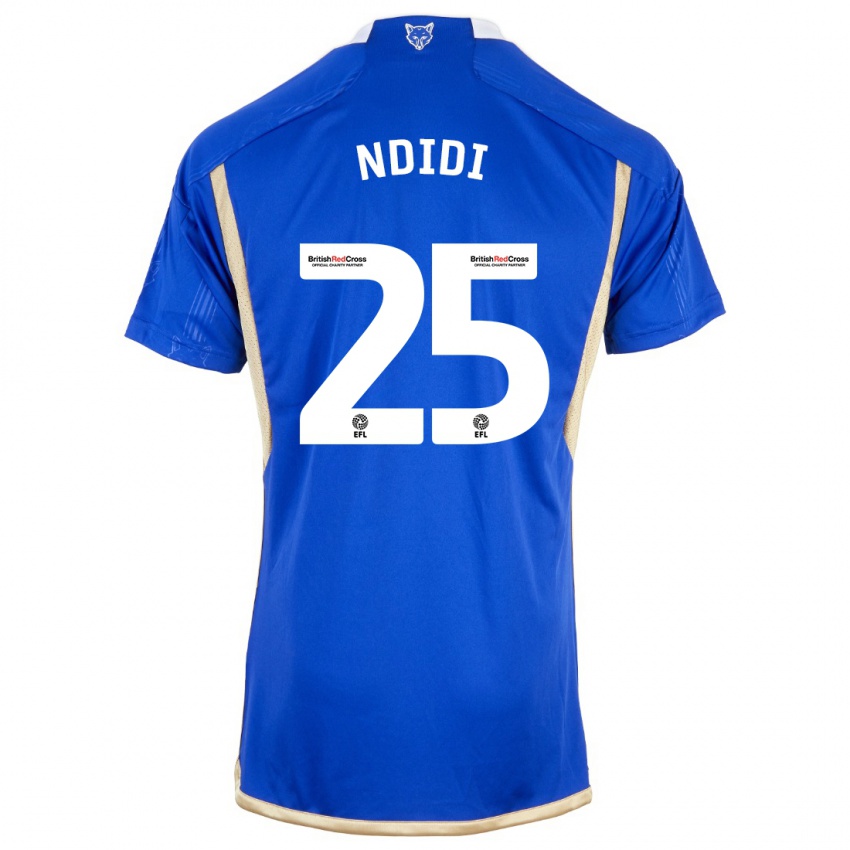 Mujer Camiseta Wilfred Ndidi #25 Azul Real 1ª Equipación 2023/24 La Camisa México