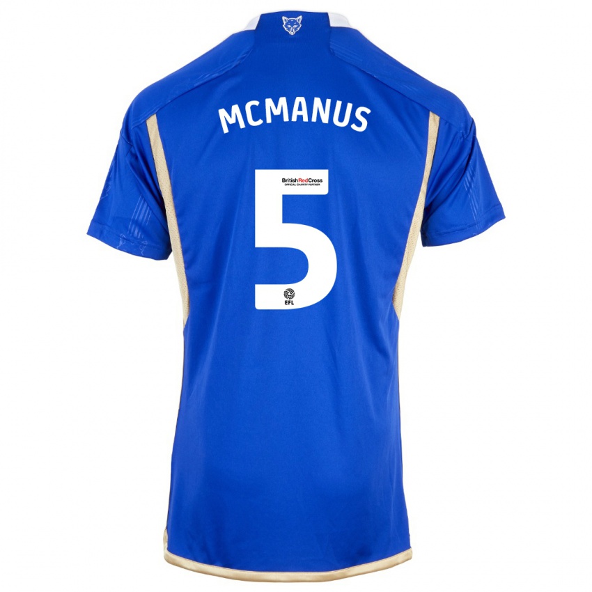 Mujer Camiseta Abbie Mcmanus #5 Azul Real 1ª Equipación 2023/24 La Camisa México