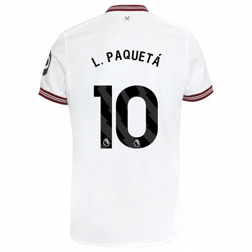 Mujer Camiseta Lucas Paqueta #10 Blanco 2ª Equipación 2023/24 La Camisa México
