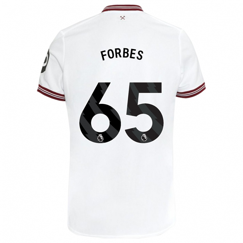 Mujer Camiseta Michael Forbes #65 Blanco 2ª Equipación 2023/24 La Camisa México