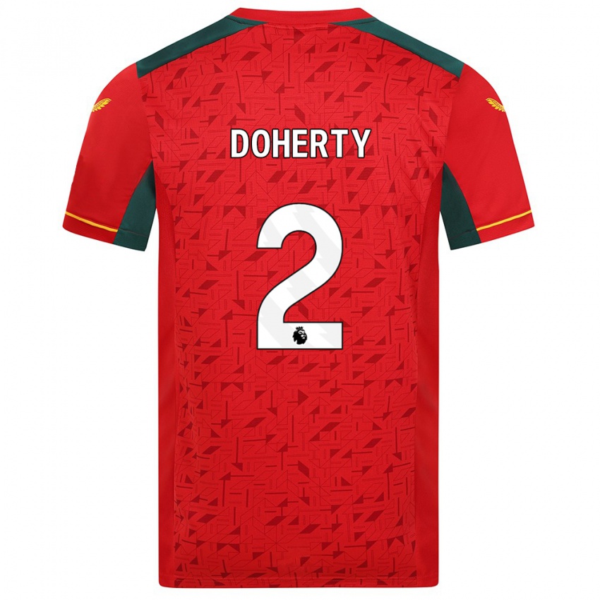 Mujer Camiseta Matt Doherty #2 Rojo 2ª Equipación 2023/24 La Camisa México