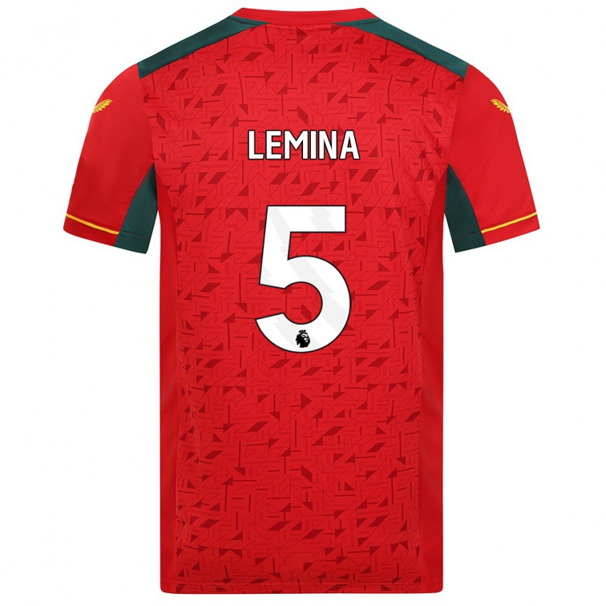 Mujer Camiseta Mario Lemina #5 Rojo 2ª Equipación 2023/24 La Camisa México