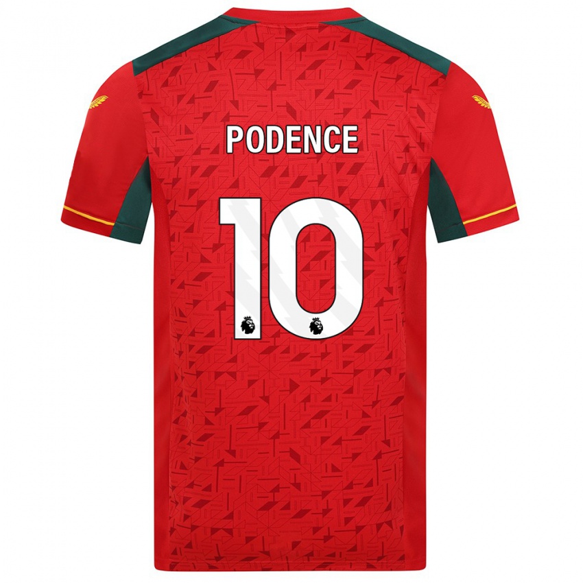 Mujer Camiseta Daniel Podence #10 Rojo 2ª Equipación 2023/24 La Camisa México