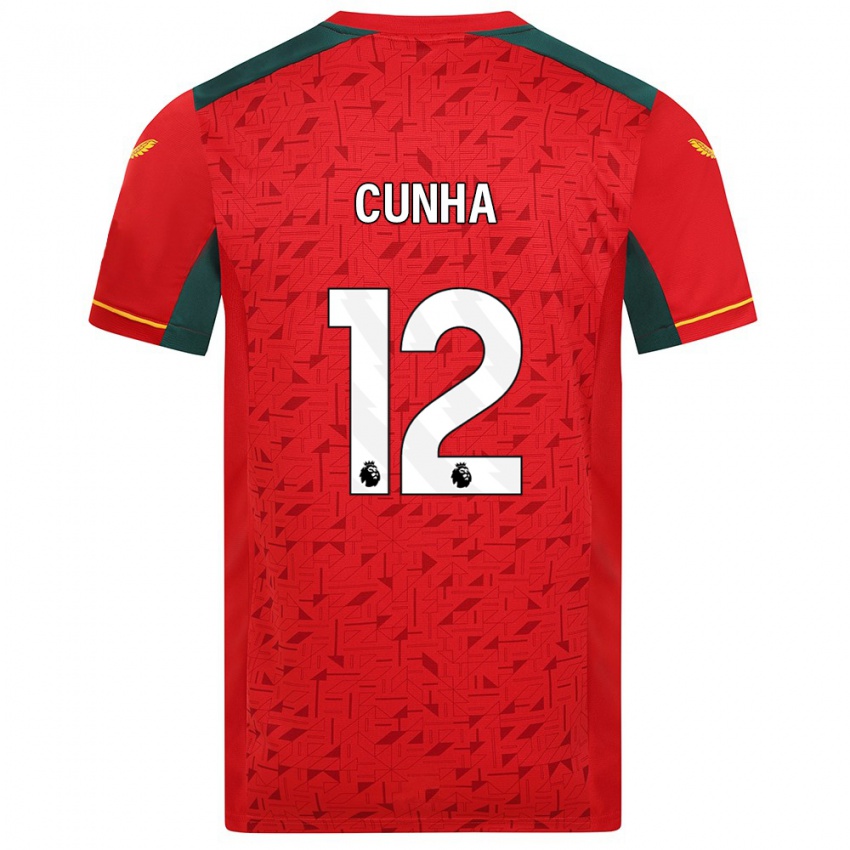 Mujer Camiseta Matheus Cunha #12 Rojo 2ª Equipación 2023/24 La Camisa México