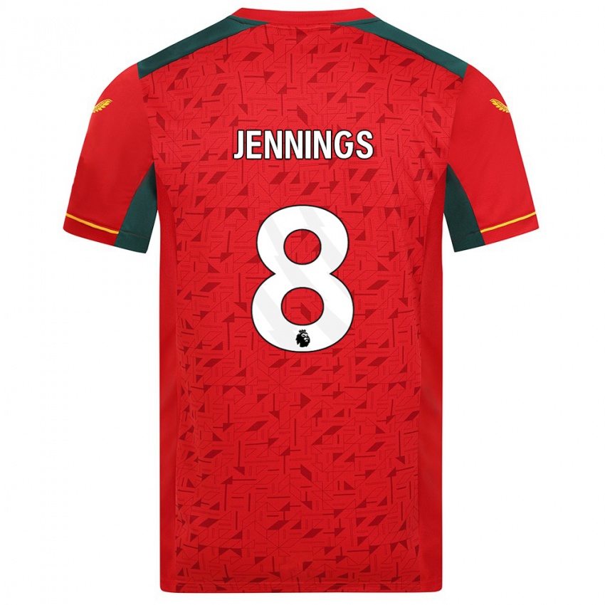 Mujer Camiseta Shannie Jennings #8 Rojo 2ª Equipación 2023/24 La Camisa México