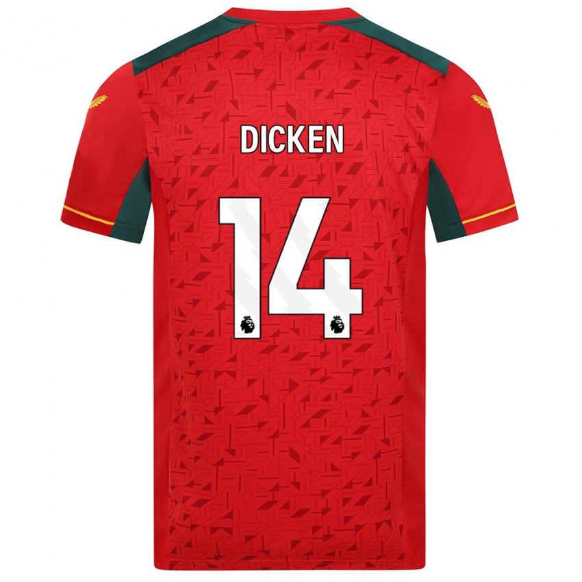 Mujer Camiseta Amy Dicken #14 Rojo 2ª Equipación 2023/24 La Camisa México