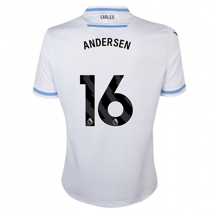 Mujer Camiseta Joachim Andersen #16 Blanco 2ª Equipación 2023/24 La Camisa México
