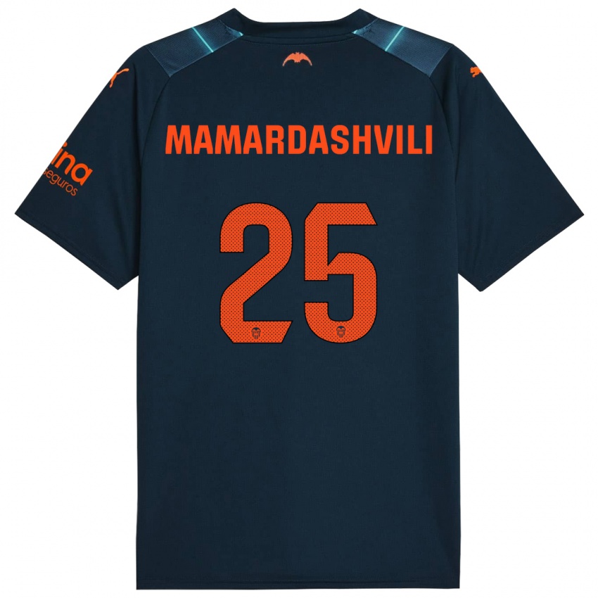 Mujer Camiseta Giorgi Mamardashvili #25 Azul Marino 2ª Equipación 2023/24 La Camisa México