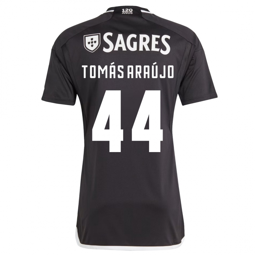 Mujer Camiseta Tomas Araujo #44 Negro 2ª Equipación 2023/24 La Camisa México