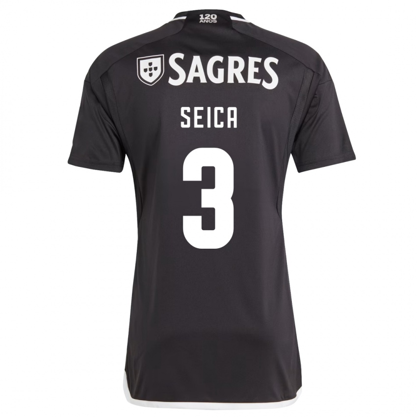 Mujer Camiseta Ana Seica #3 Negro 2ª Equipación 2023/24 La Camisa México