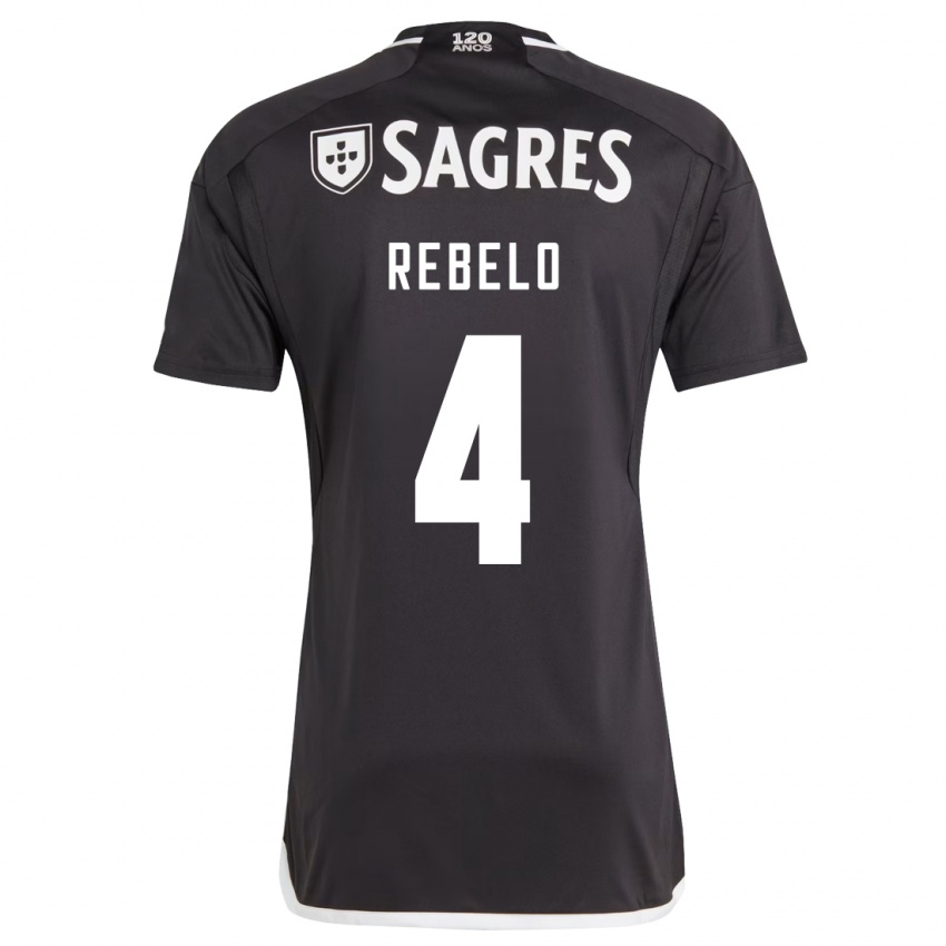 Mujer Camiseta Silvia Rebelo #4 Negro 2ª Equipación 2023/24 La Camisa México