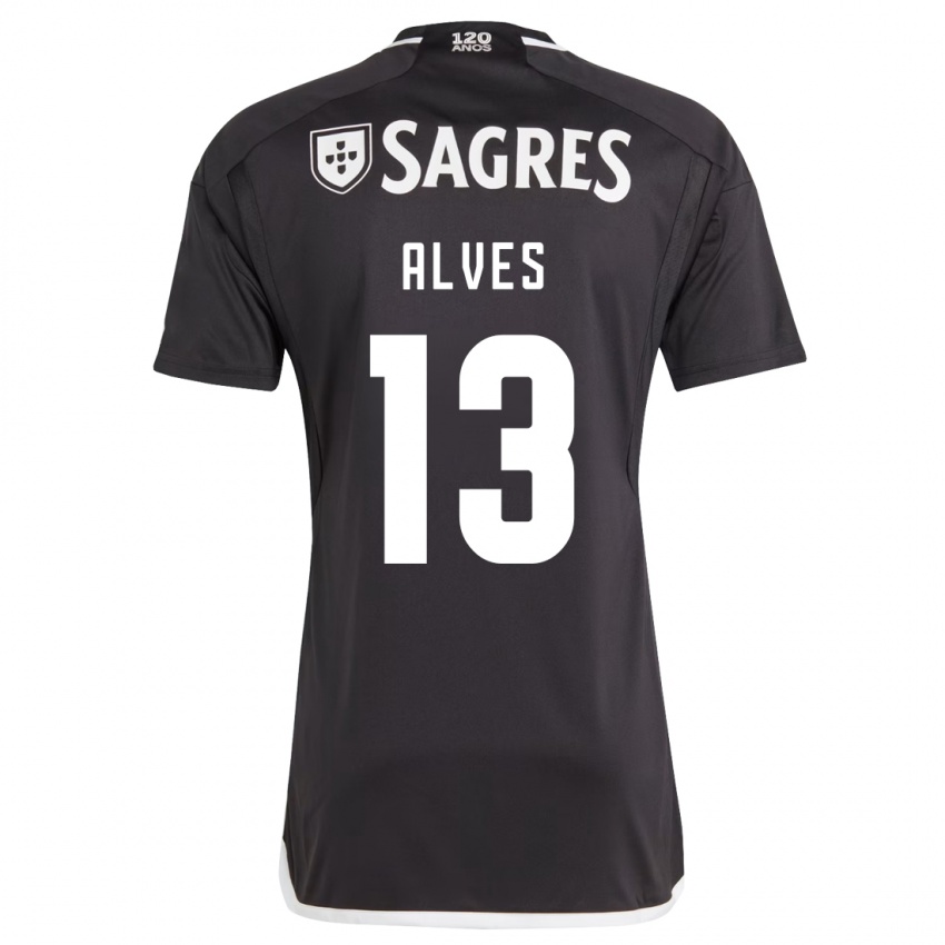 Mujer Camiseta Lucia Alves #13 Negro 2ª Equipación 2023/24 La Camisa México