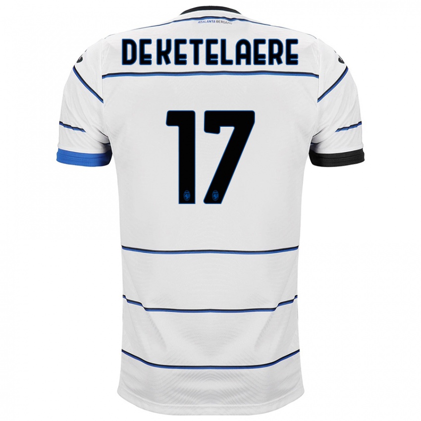 Mujer Camiseta Charles De Ketelaere #17 Blanco 2ª Equipación 2023/24 La Camisa México