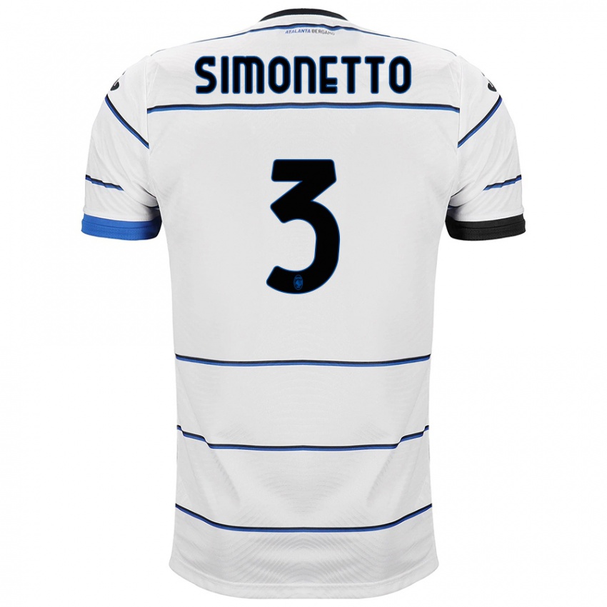 Mujer Camiseta Federico Simonetto #3 Blanco 2ª Equipación 2023/24 La Camisa México