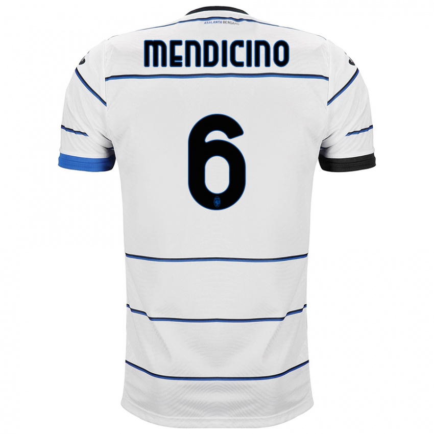 Mujer Camiseta Leonardo Mendicino #6 Blanco 2ª Equipación 2023/24 La Camisa México