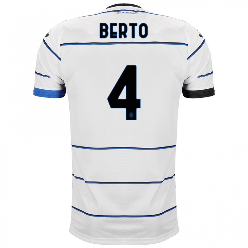 Mujer Camiseta Gabriele Berto #4 Blanco 2ª Equipación 2023/24 La Camisa México