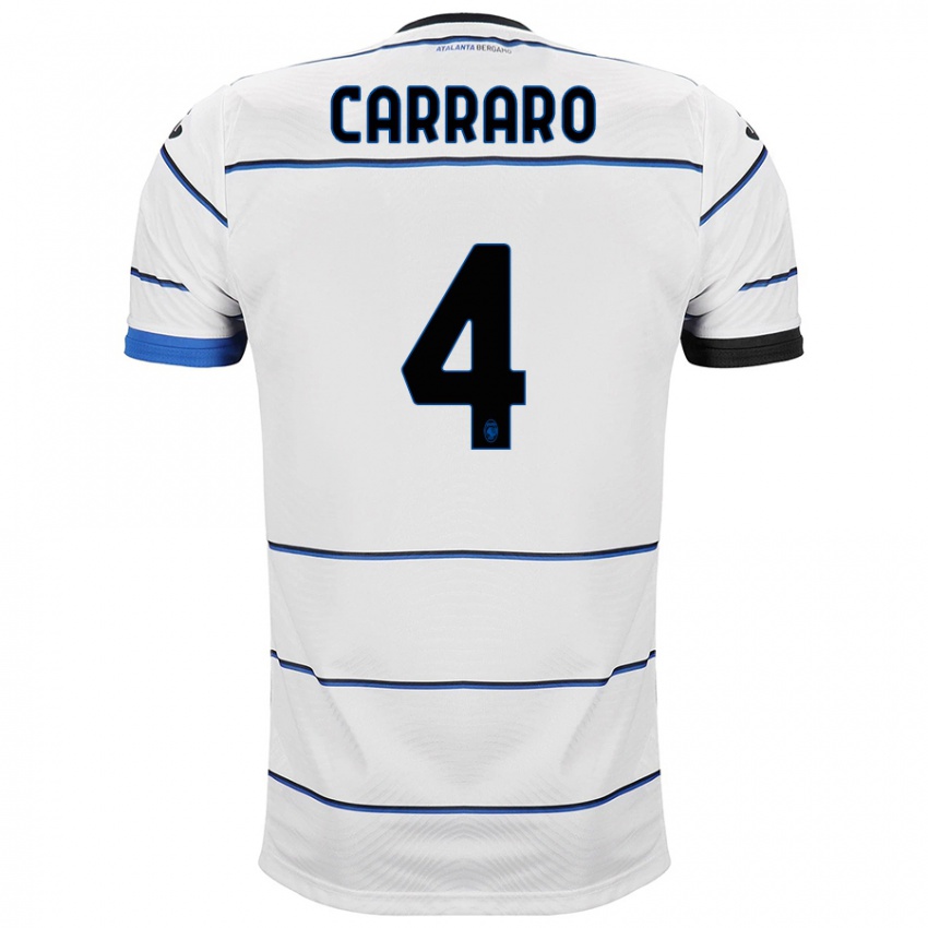 Mujer Camiseta Marco Carraro #4 Blanco 2ª Equipación 2023/24 La Camisa México