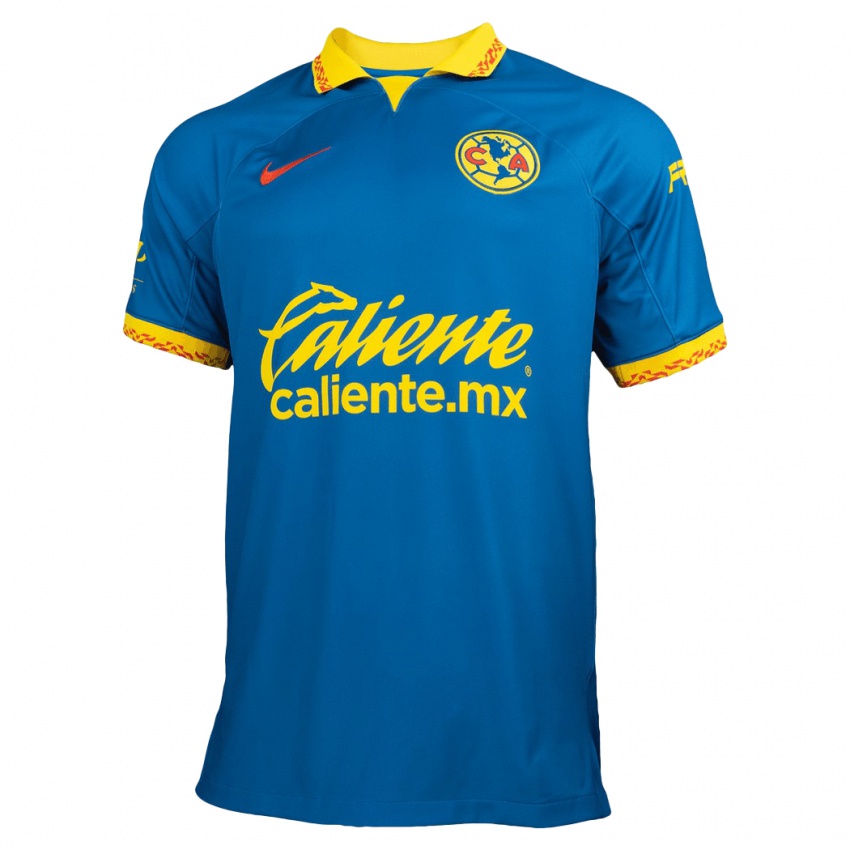 Mujer Camiseta Luis Fuentes #2 Azul 2ª Equipación 2023/24 La Camisa México