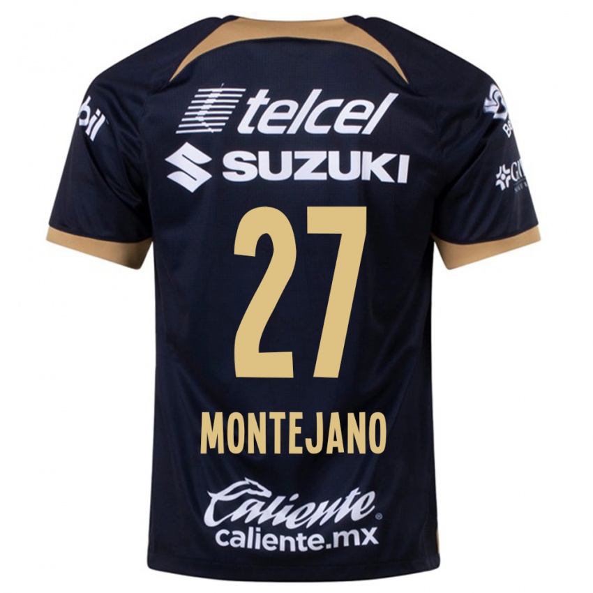 Mujer Camiseta Emanuel Montejano #27 Azul Oscuro 2ª Equipación 2023/24 La Camisa México