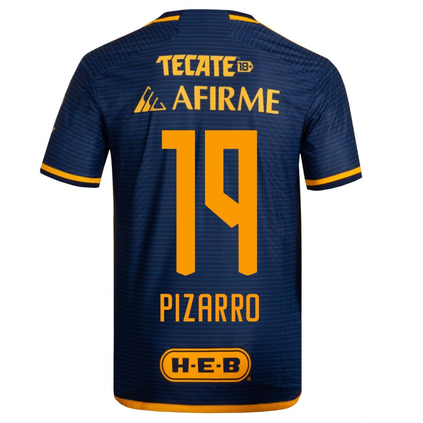 Mujer Camiseta Guido Pizarro #19 Azul Oscuro 2ª Equipación 2023/24 La Camisa México