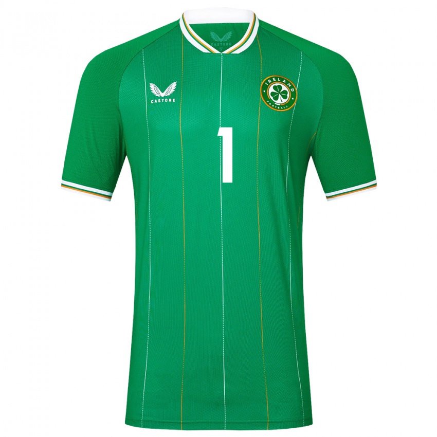 Niño Camiseta Irlanda Gavin Bazunu #1 Verde 1ª Equipación 24-26 La Camisa México