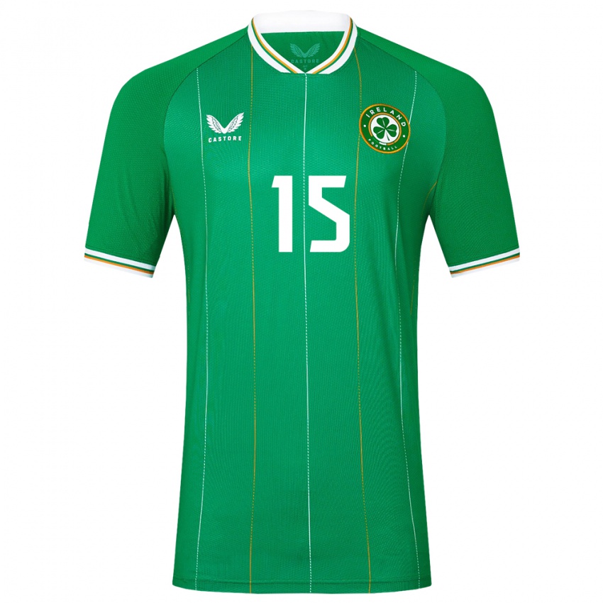 Niño Camiseta Irlanda Oisín Gallagher #15 Verde 1ª Equipación 24-26 La Camisa México