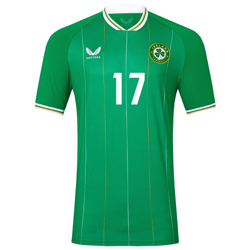 Niño Camiseta Irlanda Jamie Finn #17 Verde 1ª Equipación 24-26 La Camisa México