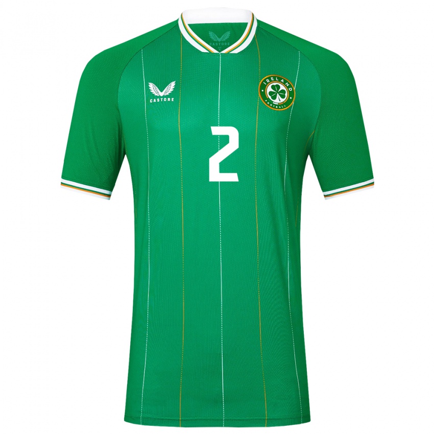 Niño Camiseta Irlanda Matt Doherty #2 Verde 1ª Equipación 24-26 La Camisa México