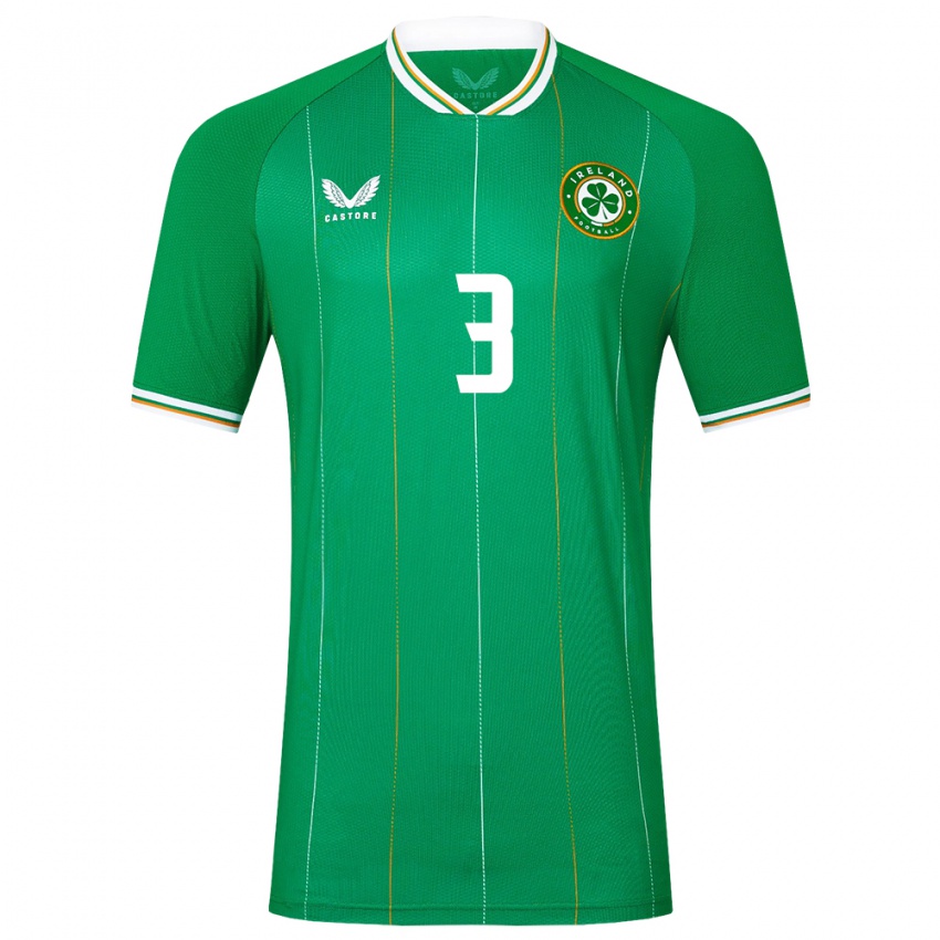 Niño Camiseta Irlanda Chloe Mustaki #3 Verde 1ª Equipación 24-26 La Camisa México